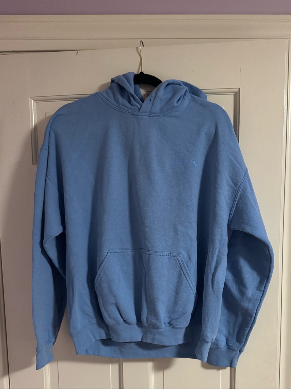 Shadow Hill Sky Blue Hooded Pullover Sweatshirt